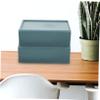Stackable Storage Containers with Drawers, 2-Pack, Blue view 3
