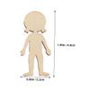 BESPORTBLE 100-Piece Unfinished Wooden Girl Figures, Natural Wood Cutouts for Crafts, Random Styles view 2