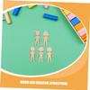 BESPORTBLE 100-Piece Unfinished Wooden Girl Figures, Natural Wood Cutouts for Crafts, Random Styles view 3