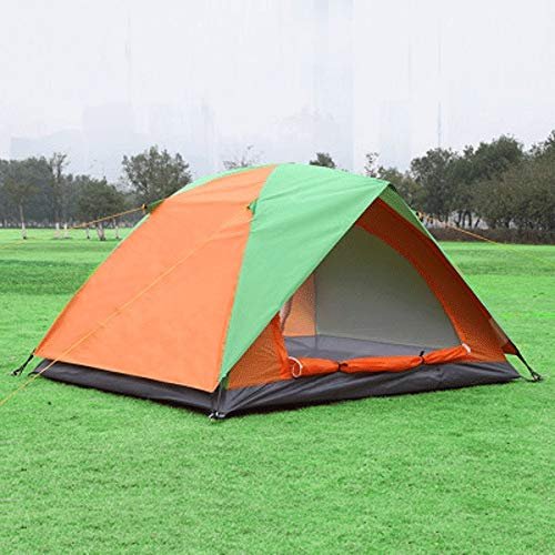 2–3-Person Double-Layer Camping Tent, Waterproof, Windproof, UV-Resistant, with Mesh Door