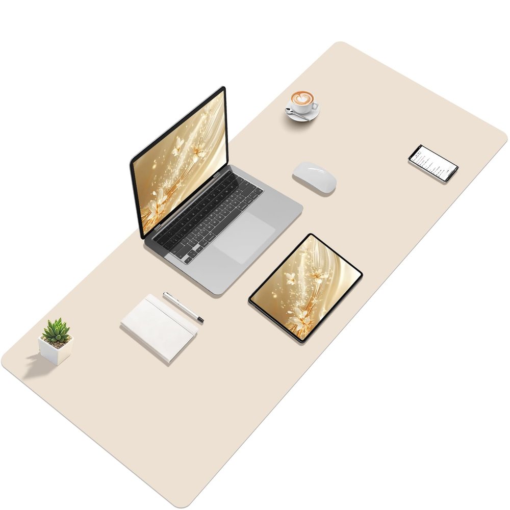 Zindoo XXL Desk Mat, 120 x 60 cm, Beige