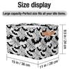 Mexpekil Foldable Storage Bins for Shelves with Handles, Bat and Spider Web Design view 2