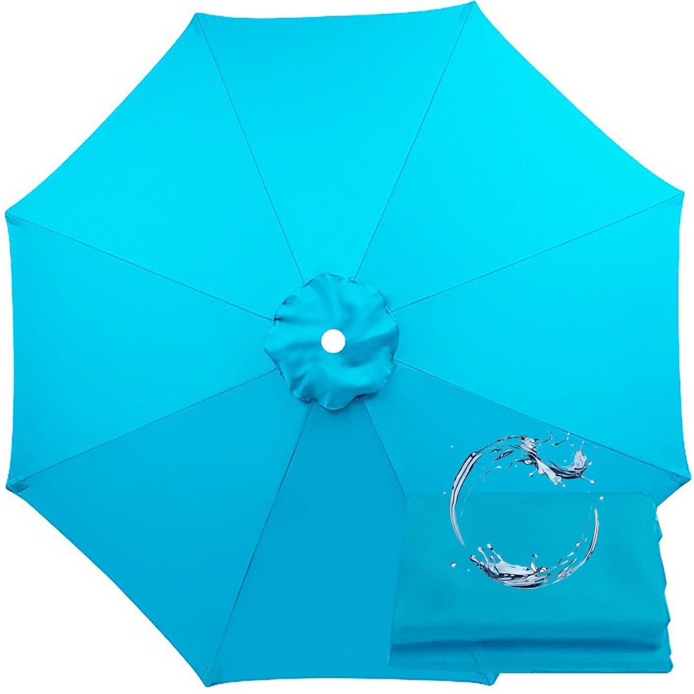 Blue Replacement Canopy for Patio Umbrella, 2.5 m, 6 Ribs