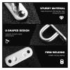 U-Shaped Stainless Steel Ceiling Hooks, 4-Pack view 2