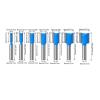 7-Piece Straight Router Bit Set, Double-Flute Carbide, 8 mm Shank view 3