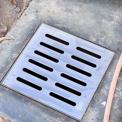 ININOSNP Non-Slip Stainless Steel Drain Grate, 60 x 30 x 3 cm