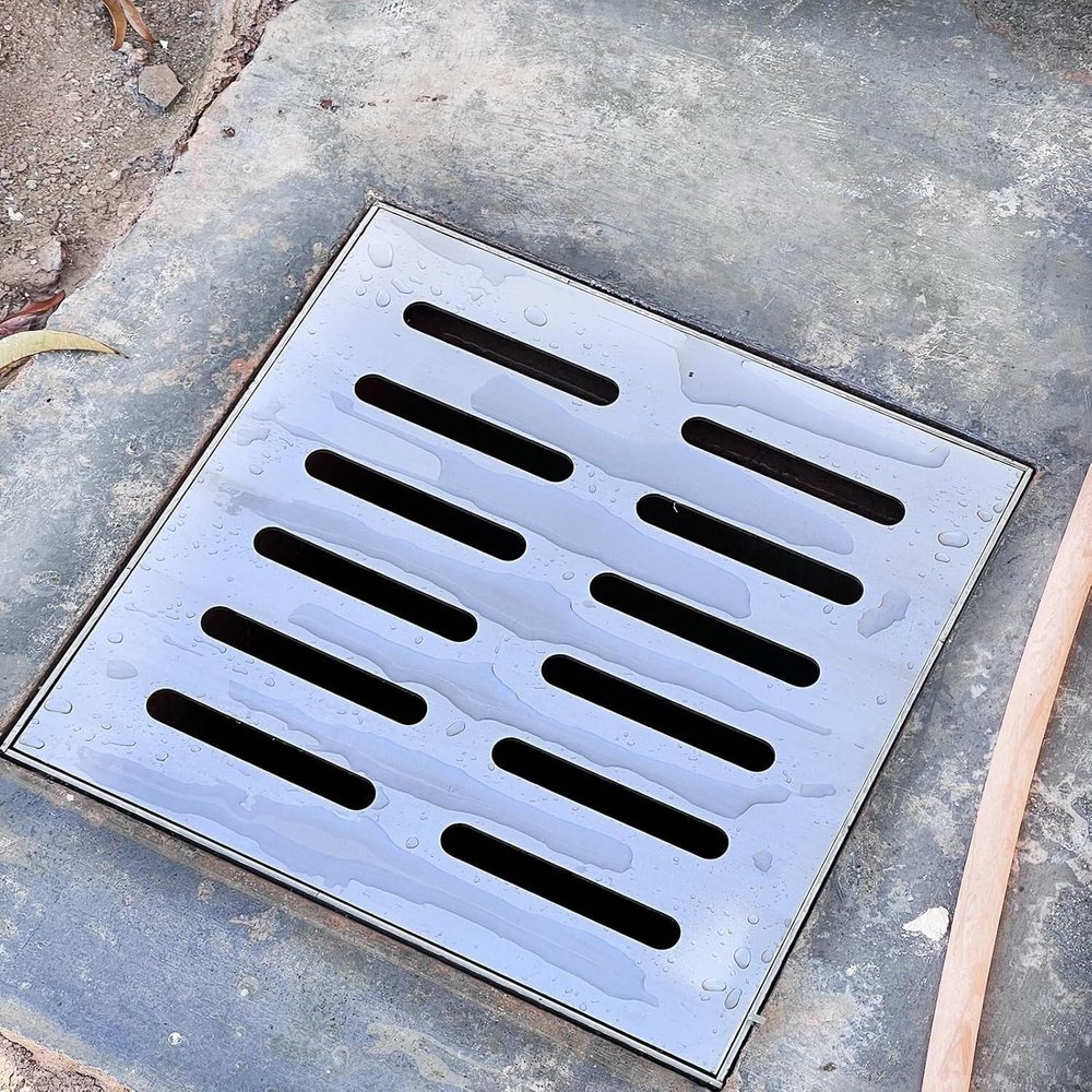 ININOSNP Non-Slip Stainless Steel Drain Grate, 60 x 30 x 3 cm