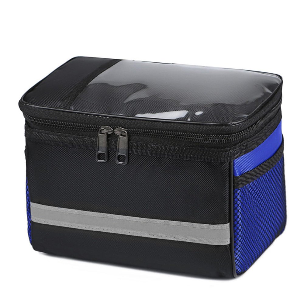 Qsvbeeqj Bicycle Handlebar Bag with Reflective Strips