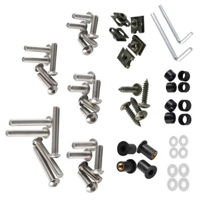 NOEyoue Motorcycle Screw Set Compatible with MV Agusta F4 ABS 2013 and F4 1078RR 2008–2009, 177-Piece Fairing Screw Set