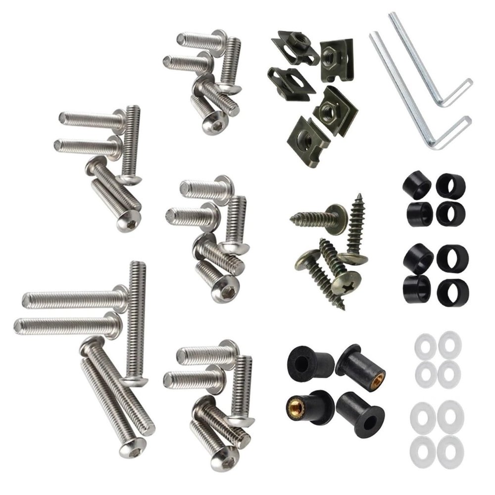 NOEyoue Motorcycle Screw Set Compatible with MV Agusta F4 ABS 2013 and F4 1078RR 2008–2009, 177-Piece Fairing Screw Set