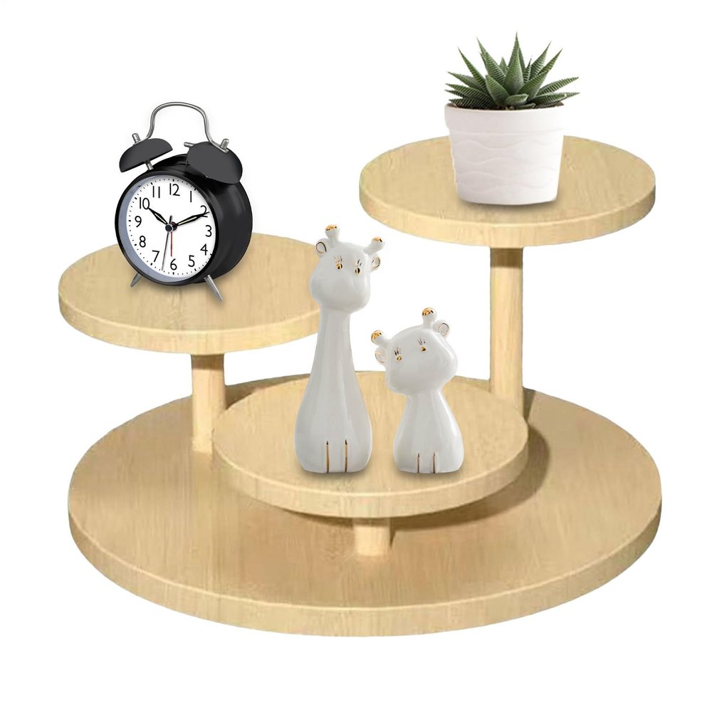 Generic Display Riser Stand - Wooden Countertop Riser | 3-Tier Steps