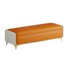 Xilin-872 Upholstered Storage Bench, Orange, Large view 1