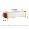 Xilin-872 Upholstered Storage Bench, Orange, Large view 2