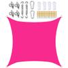 XQKXHZ Square Waterproof Shade Sail with Mounting Kit, UV Protection, Pink, 3 x 3 m view 1