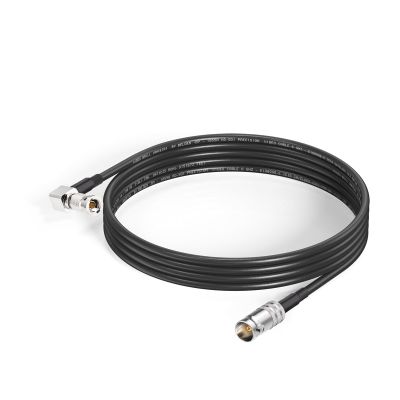 Superbat 3G/6G Micro HD-BNC Right-Angle Plug to BNC Female SDI Cable, 3 m, Belden 1855A