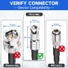 Superbat 3G/6G Micro HD-BNC Right-Angle Plug to BNC Female SDI Cable, 3 m, Belden 1855A view 4