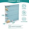 Quteprint 3-Ring Binder, Wood Shells and Starfish Beach Design, 3.8 cm, with 3 Clear Pockets and Clipboard view 4