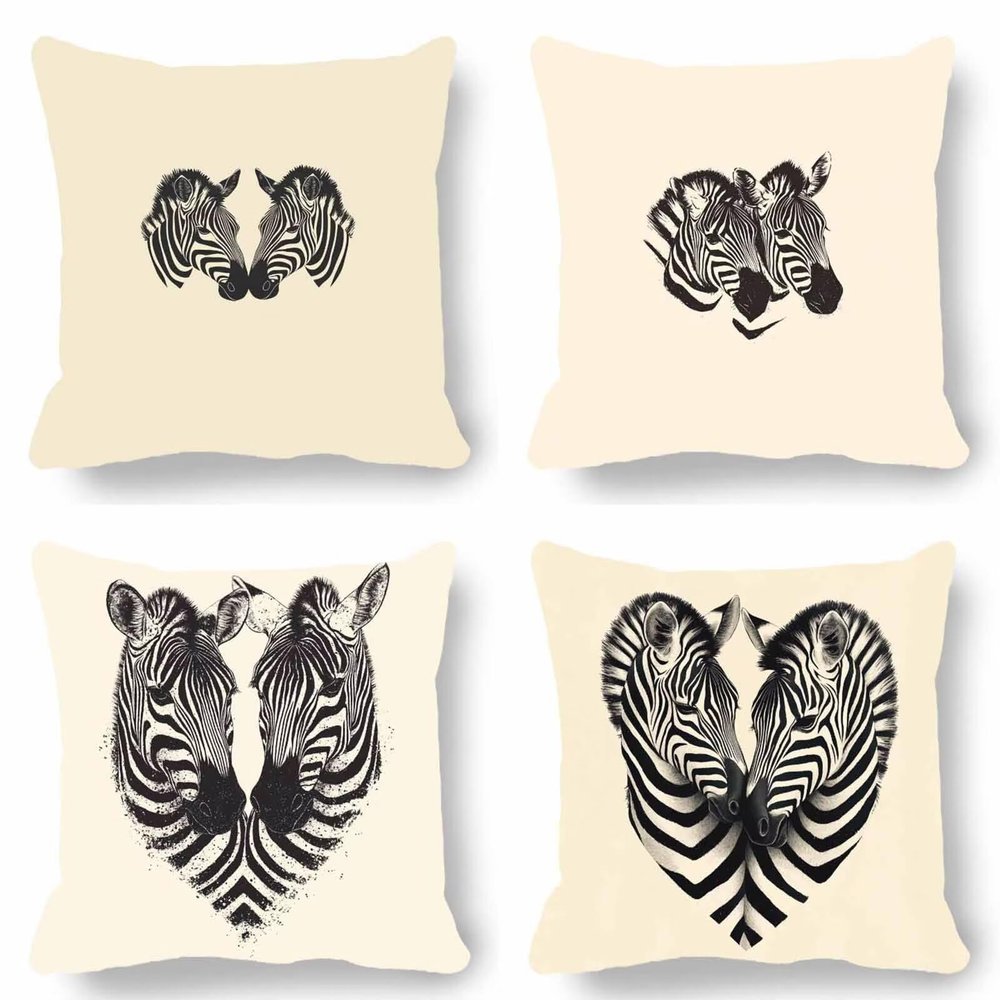 55 x 55 cm Decorative Pillow Covers, 4-Pack, Waterproof Outdoor