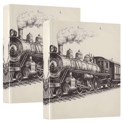 Quteprint 3-Ring Binder, 3.8 cm Round Rings, with 3 Clear Pockets