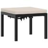 SKM Garden Stool with Cushion, Black Powder-Coated Steel, 8.2 kg view 2