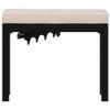 SKM Garden Stool with Cushion, Black Powder-Coated Steel, 8.2 kg view 3