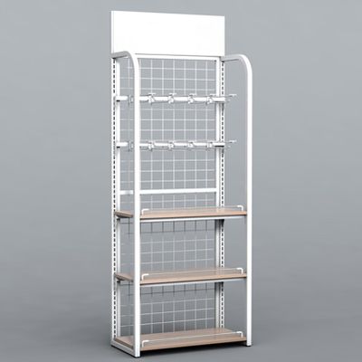 Sturdy Steel and Wood Retail Display Stand