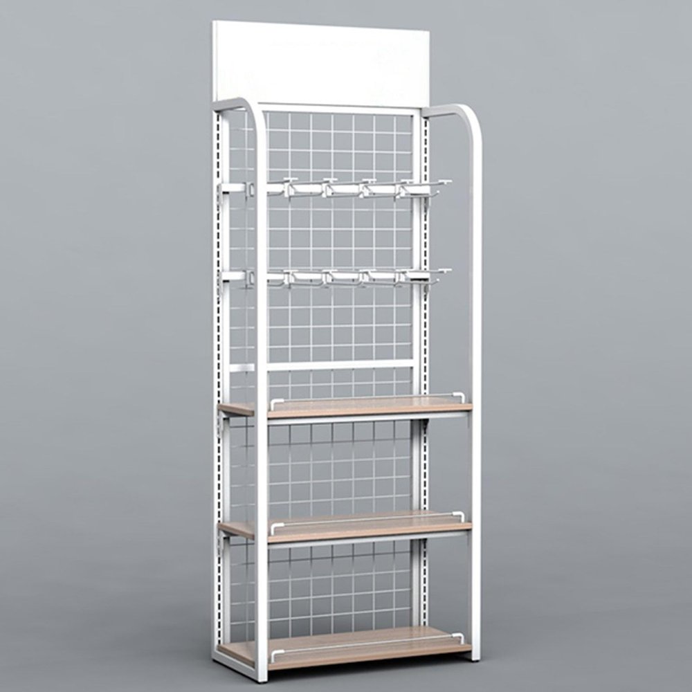 Sturdy Steel and Wood Retail Display Stand
