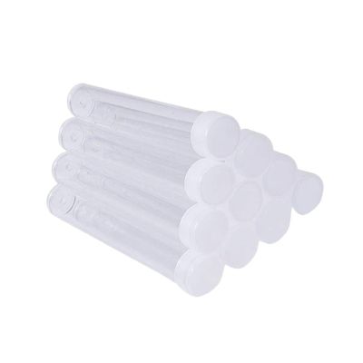 MENGKE 100-Piece Clear PET Plastic Tubes with Screw Caps
