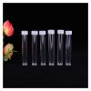 MENGKE 100-Piece Clear PET Plastic Tubes with Screw Caps view 4