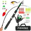 1.8 m Black Travel Fishing Rod, Lightweight Casting Rod for Beginners, Saltwater or Freshwater (Green) view 1