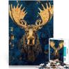 2000-Piece Golden Elk Jigsaw Puzzle for Adults, 70 x 100 cm, Ages 14+ view 1