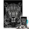1000-Piece Leopard Portrait Cardboard Puzzle for Adults, Ages 14+, 26 x 38 cm view 1