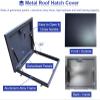 Dark Gray Roof Access Hatch with Strut and Handle, 50 x 50 cm view 3