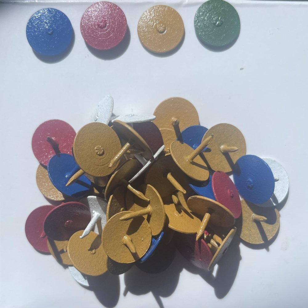 100 Multicolored Push Pins