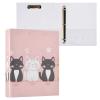 Quteprint 3-Ring Binder with Cute Cartoon Cat Paw Print, 3.8 cm Rings, 3 Clear Pockets, Clipboard, Holds 200 Sheets view 2