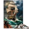 1000-Piece Adult Puzzle, Ship in Stormy Seas, 38 x 52 cm (14.9 x 20.4 in), Ages 14+ view 2
