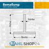 Stahl-Shop24 Stainless Steel T-Profile 30 × 30 × 4 mm, 2,000 mm, V2A 1.4301 view 2