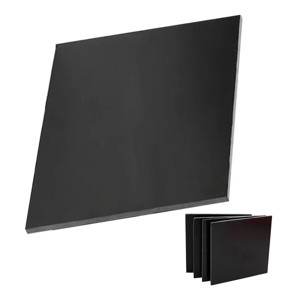 G10 Epoxy Fiberglass FR4 Black Fiberglass Sheet - Antistatic Carbon Fiber Plate for Mechanical Applications (330 mm x 330 mm x 4 mm)