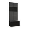 AXLIVING Rosanno I Coat Rack with Bench, 80.6 cm Wide, Black/Jasmine 90 view 1