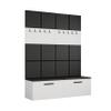 AXLIVING Rosanno I Coat Rack with Bench, 80.6 cm Wide, Black/Jasmine 90 view 4