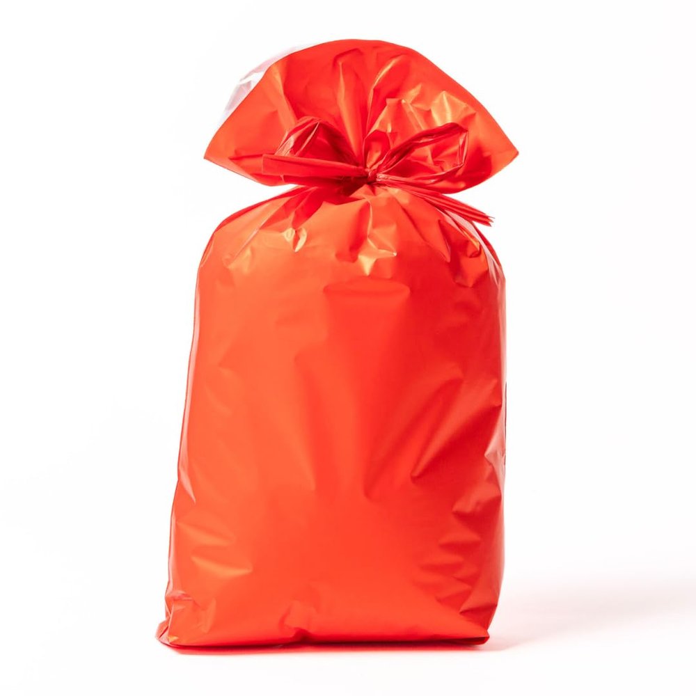 Italpak Pearlized Polypropylene Gift Bags, 40 Micron, Red, 15 x 25 cm, 50 Count