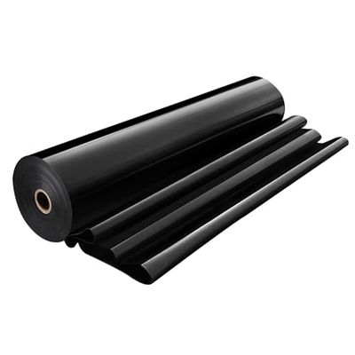 HIFRQVVC Garden Fish Pond Underlayment, Black HDPE Pond Liner, Multiple Sizes for Garden Ponds, Fish Pools, Fountains and Outdoor Streams (10 m x 15 m)