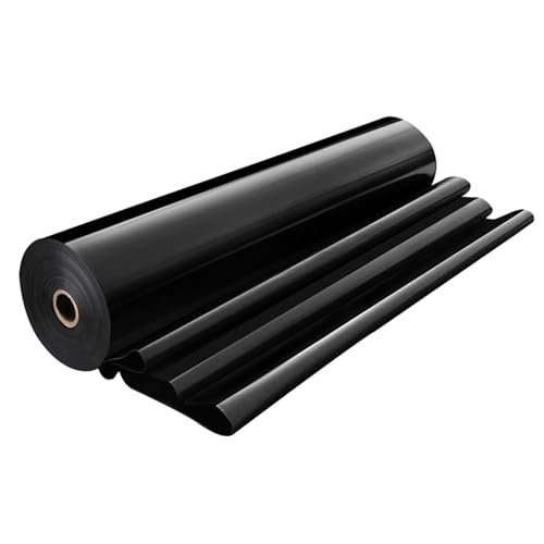 HIFRQVVC Garden Fish Pond Underlayment, Black HDPE Pond Liner, Multiple Sizes for Garden Ponds, Fish Pools, Fountains and Outdoor Streams (10 m x 15 m)