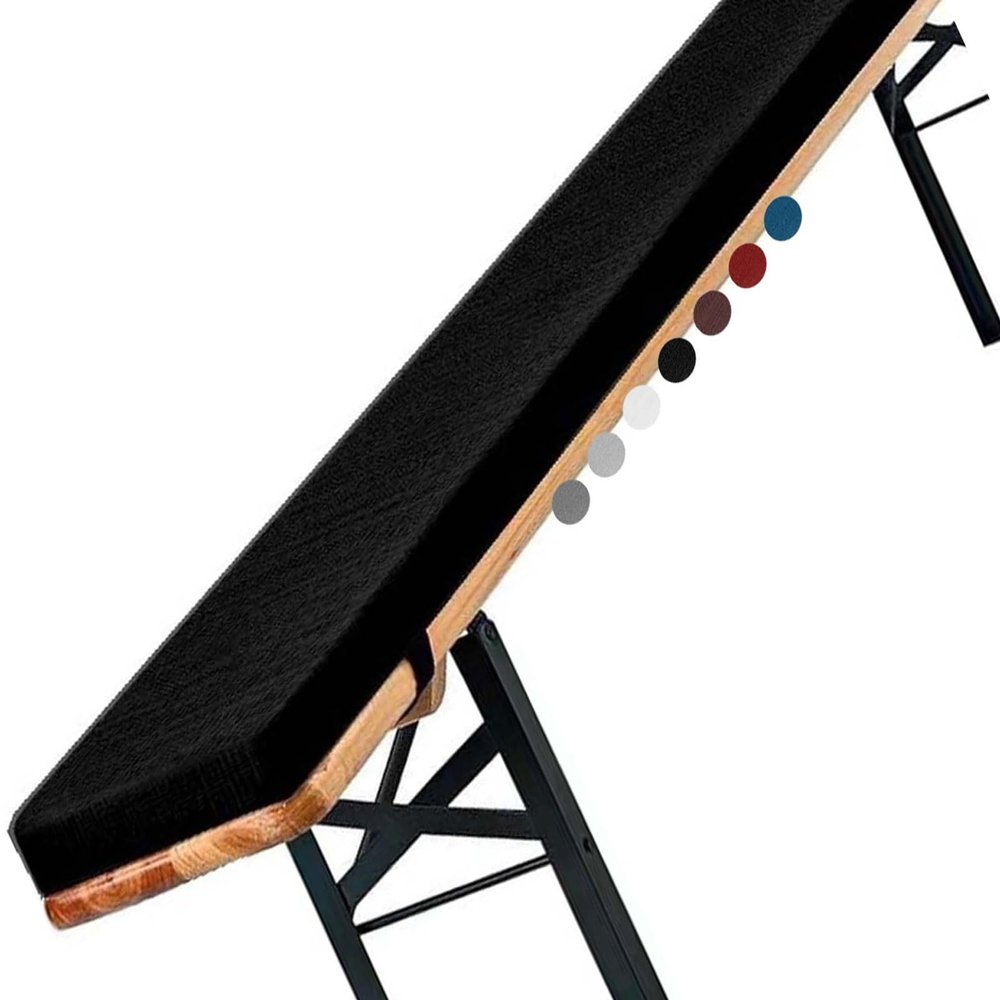 VEAI Outdoor & Indoor Bench Cushion, Black, 180 x 25 x 5 cm