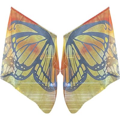 Ymxygz Butterfly Gradient Worship Angel Flags with Telescoping Poles