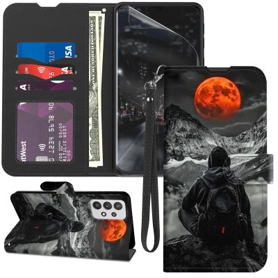 GYSYZJDH Wallet Case for Samsung Galaxy A13 5G/A04S with Screen Protector, Stand, Card Holder, and Full-Body Protection