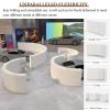 Folding Room Divider Screen, Retractable Privacy Partition for Home Office, Bedroom, Bathroom or Dressing Room, 400 x 220 x 43 cm view 4