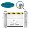 Removable Heavy-Duty Aluminum Flood Barrier Panel for Doors, Garage Doors, and Basements, 2 ft (60 cm) H x 7 ft (214 cm) W view 3
