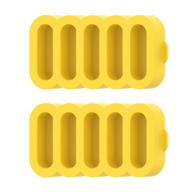 10-Pack Silicone Dust Plugs for Garmin Vivoactive 6/5, Yellow