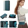 SEHEYA Crossbody Case for Samsung Galaxy XCover 6 Pro, PU Leather, Adjustable Strap, Card Slots and Wallet, Dark Green view 1